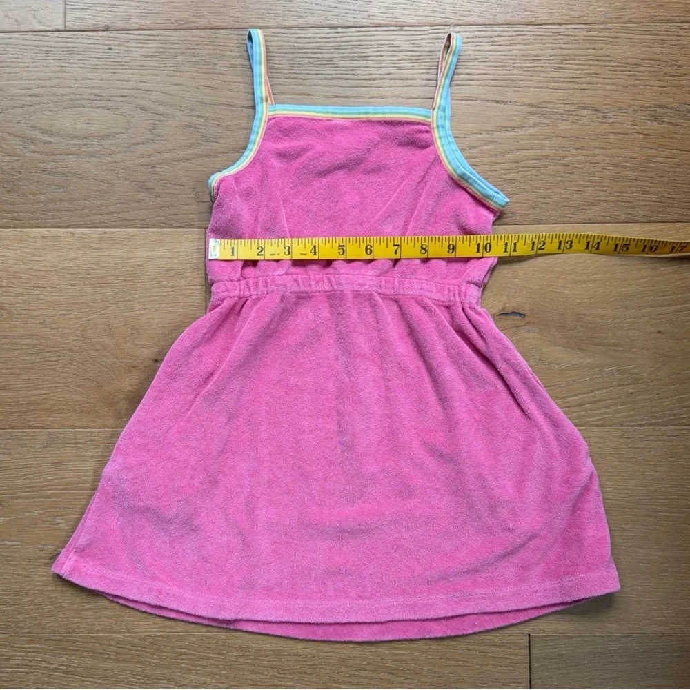 Hanna Andersson Rainbow Swim Cover-up Dress Terry Cloth Pink Girls 110/5 - Picture 5 of 6
